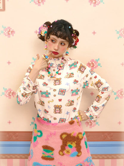 Cable Lace Collar Stretch Cotton【s0000015564】