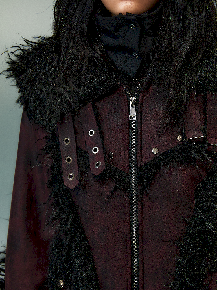 Lapel Suede Eco-Fur Warm Coat【s0000011477】