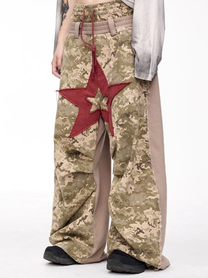 Raw Edge Patchwork Wide Leg【s0000011354】