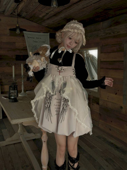 Drawstring Pull-Up Hem Mesh Babydoll Dress【s0000014434】