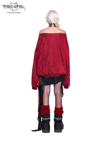 One Shoulder Y2K Sweatshirt【s0000011010】