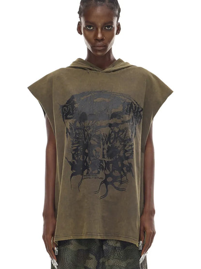Wasteland Unisex Sleeveless Hoodie【s0000014019】