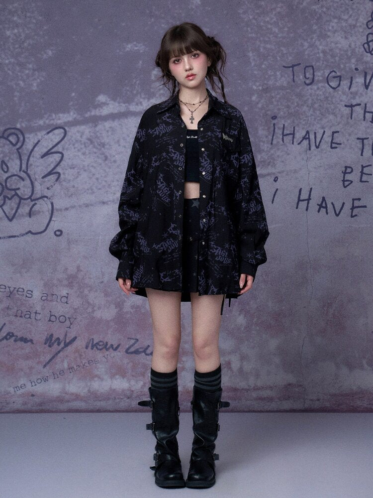 Printed Street Festival Shirt【s0000015761】