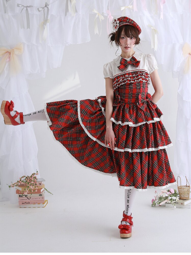 Red Retro Lolita Cake Dress【s0000016562】