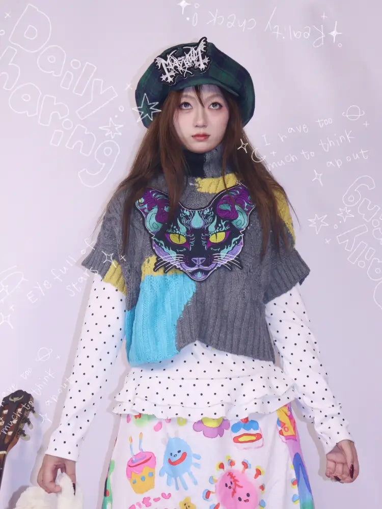 Color-Blocked Sweater Vest【s0000014347】