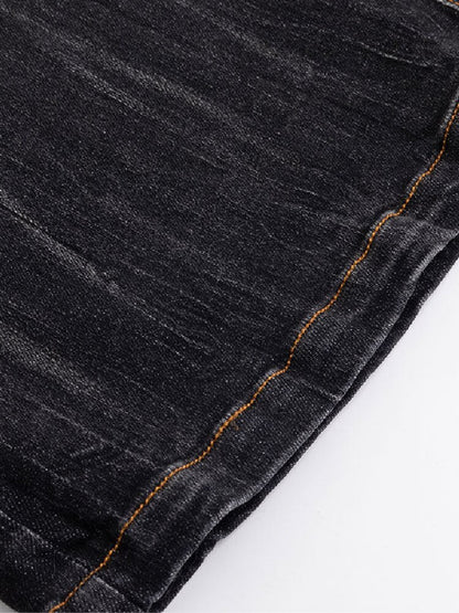 Splicing Hole Grunge Straight Jeans【s0000016284】