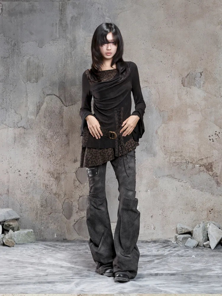 Fake Two-Piece Crew Neck Knit Blouse【s0000014129】