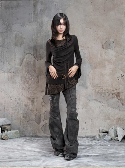 Fake Two-Piece Crew Neck Knit Blouse【s0000014129】