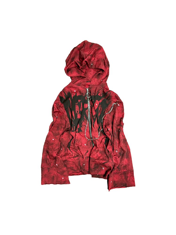 Red Punk Hoodie [S0000010336]