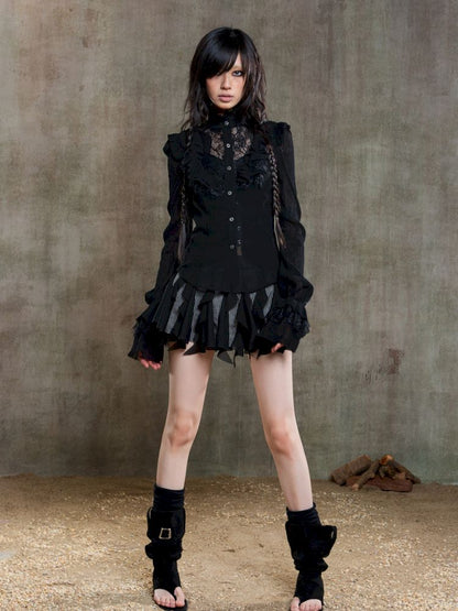 Chiffon Thin Sheer Top【s0000012653】
