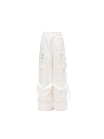 Jacquard Satin Work Pants【s0000010204】