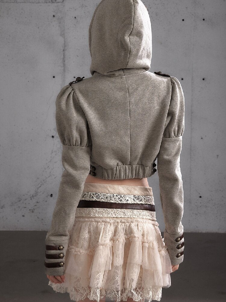 Hooded Fleece Napoleon Jacket【s0000019155】