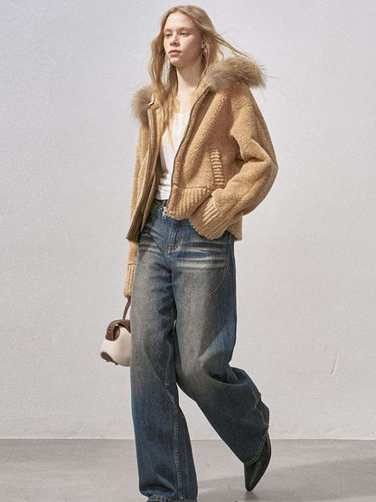 Bear Ears Velvet Faux Fur Jacket【s0000015235】