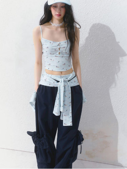 Printed Top Jacket Three Piece Set【s0000012159】