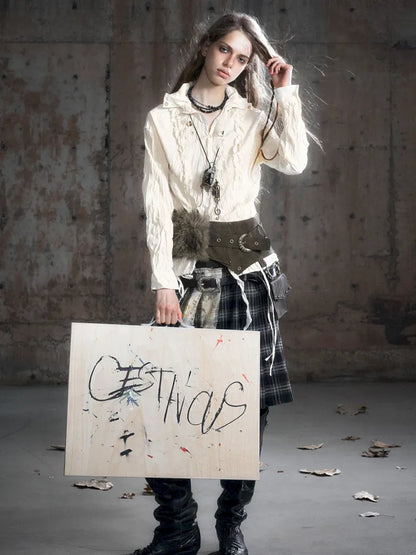 Patchwork Fringe Pocket Waist Belt【s0000013964】