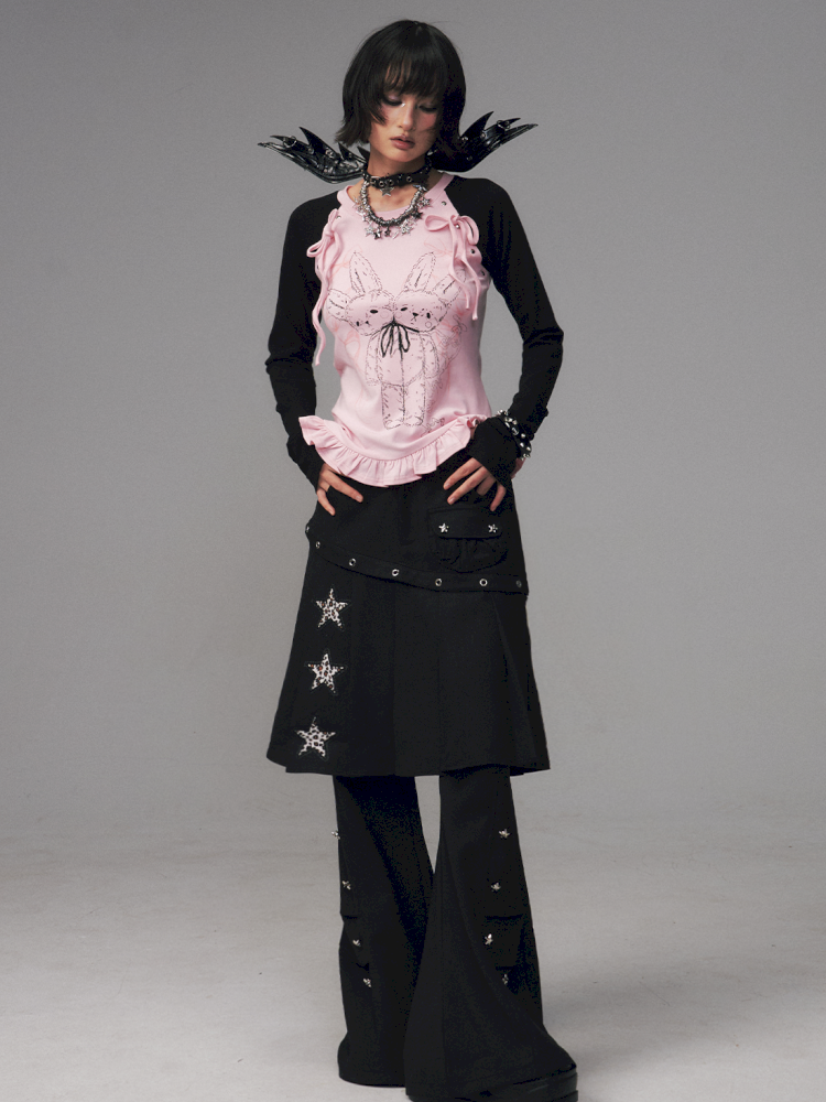 Two-Piece Pleated Skirt-Pants【s0000014456】