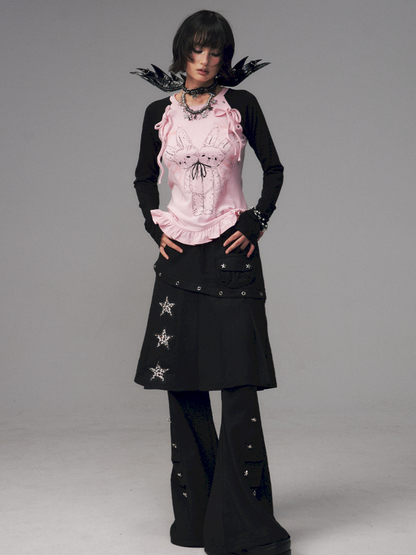 Two-Piece Pleated Skirt-Pants【s0000014456】