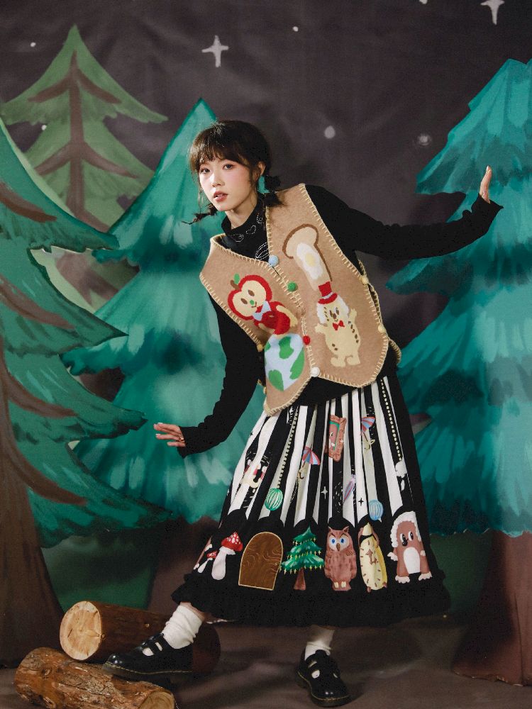 Stereoscopic Embroidered Organs Half Skirt【s0000005682】