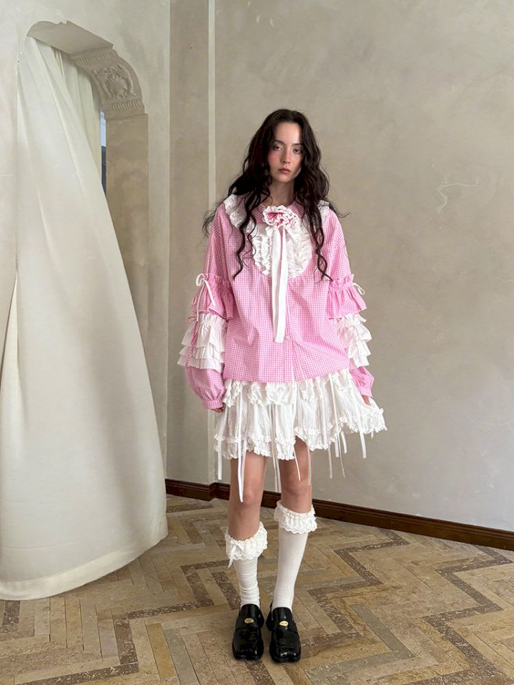 Double-layer bow-tie short skirt【s0000012764】