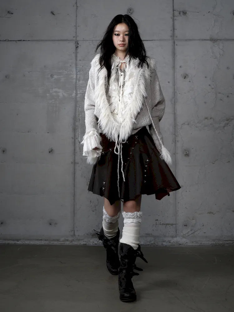 Lazy Knit Batwing Hooded Sweater Jacket【s0000014112】