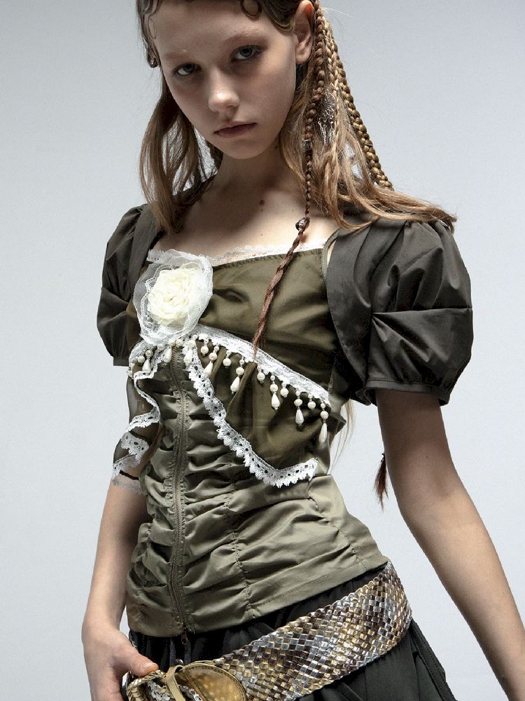 Elastic Slim Halter Blouse【s0000012210】