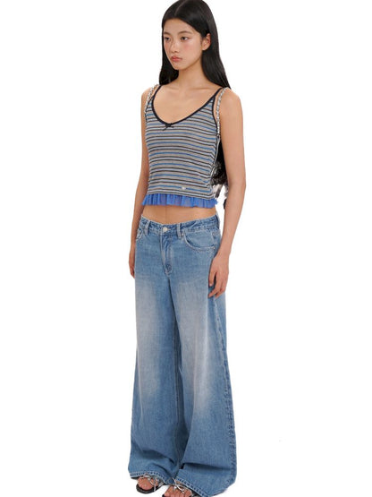 Mesh Shell Label Camisole Tank Top【s0000013447】
