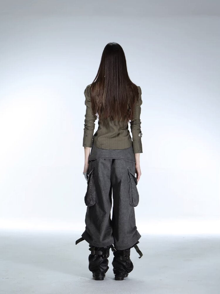 Vintage Lace Stitched Square Neck Shirt【s0000015910】