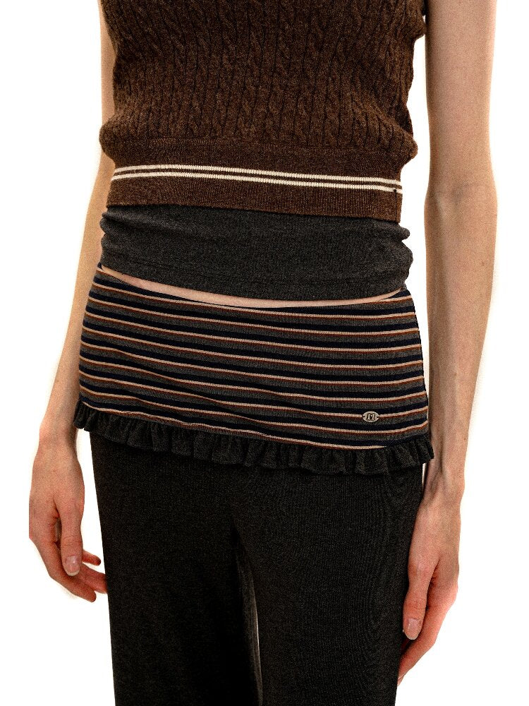 Contrasting Stripe Lace Trousers【s0000016120】