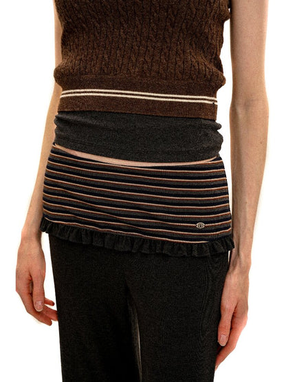 Contrasting Stripe Lace Trousers【s0000016120】