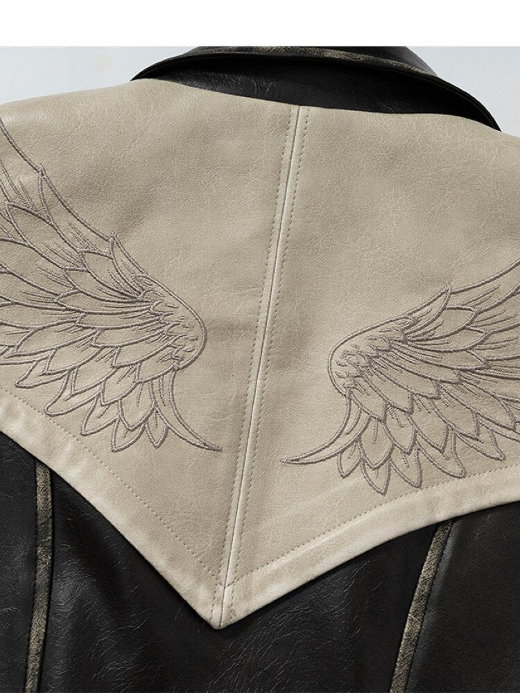 Fake Two Knight Leather Jacket【s0000015543】