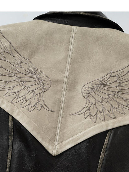 Fake Two Knight Leather Jacket【s0000015543】