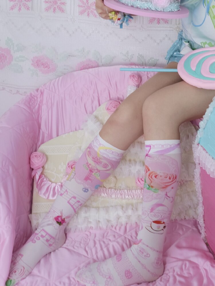 Vintage Print Breathable Socks【s0000017459】
