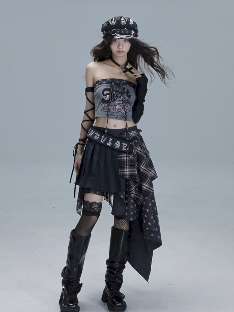 Irregular embroidery half-body skirt【s0000013484】