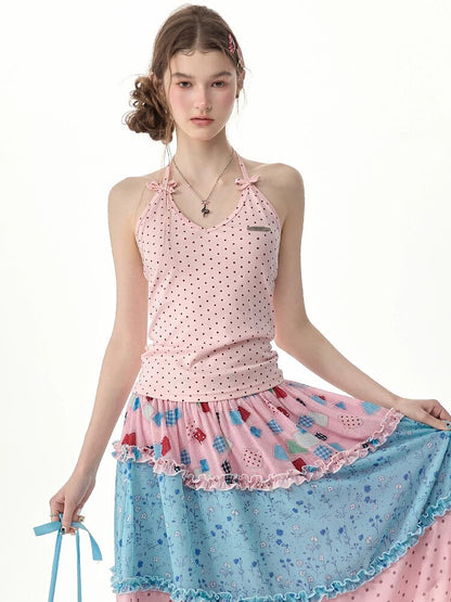 Polka Dot Milk Candy Camisole【s0000017259】