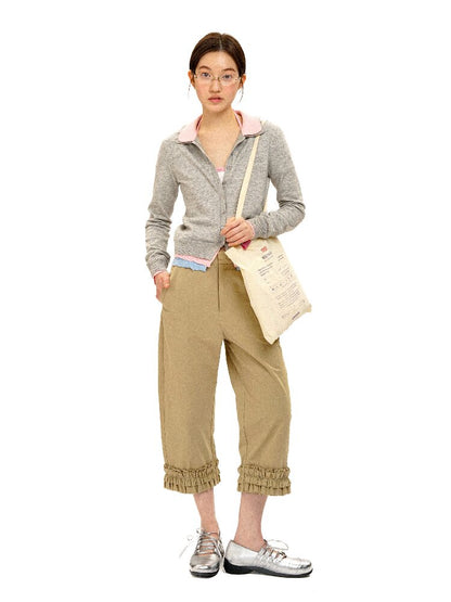 Contrast Fake 3-Piece Knit Cardigan【s0000016101】