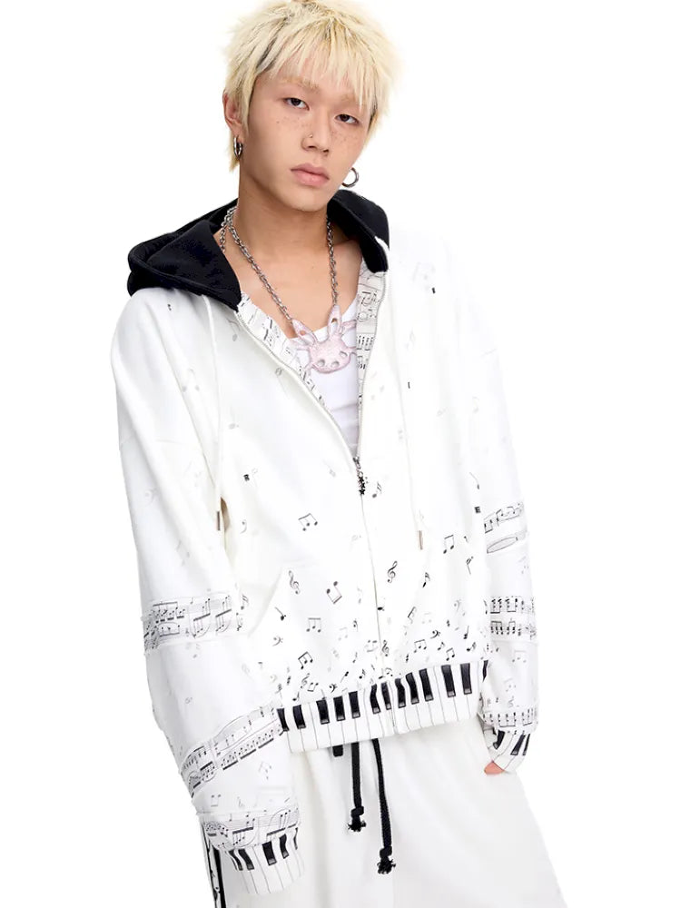 Headphones Embroidered Hoodie Jacket【s0000014098】