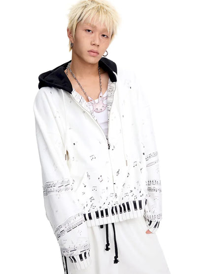 Headphones Embroidered Hoodie Jacket【s0000014098】