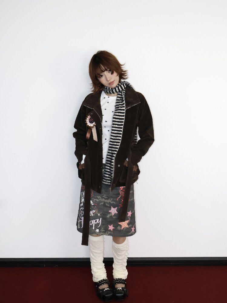 Vintage Badge Suede Patchwork Jacket【s0000018668】