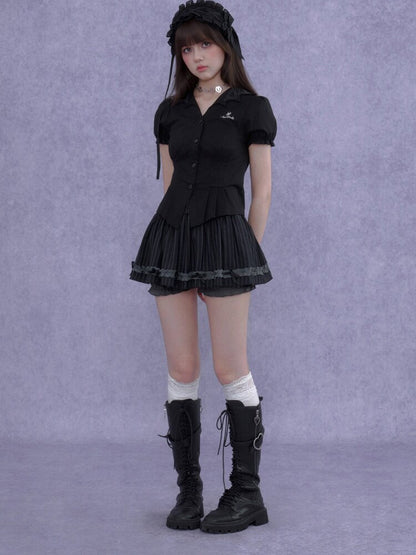 Black Forest Slimming Skirt Pants【s0000016645】