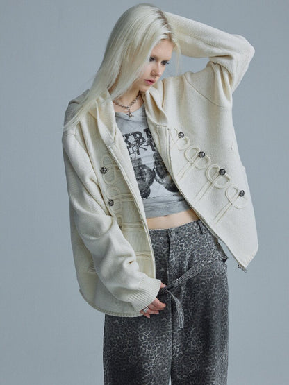Chain Vintage Napoleon Hooded Sweater【s0000018546】