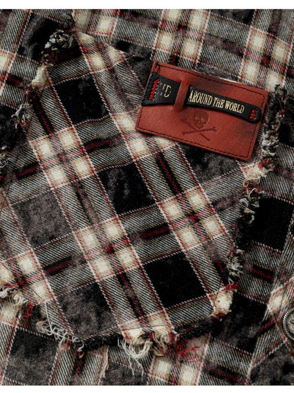 Rock Rebel Punk Check Shirt Jacket【s0000014656】
