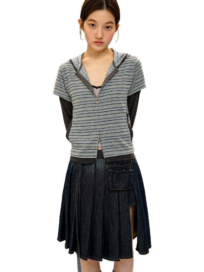 Tencel Wool Stripe Cardigan【s0000016418】