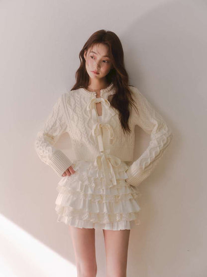 Patchwork Lace Mini Skirt【s0000014613】