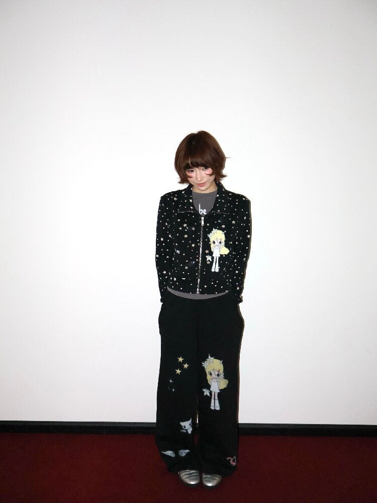 Illustration Print Sweatpants【s0000018663】