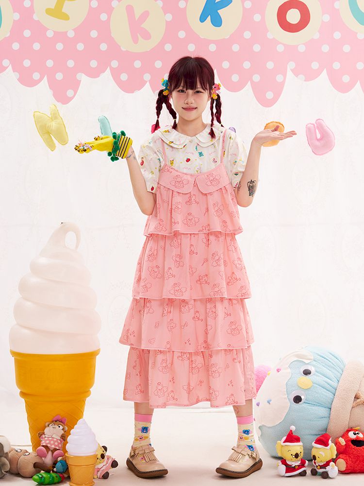 Animal Angel Pink Cake Halter Dress【s0000013192】