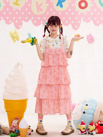 Animal Angel Pink Cake Halter Dress【s0000013192】
