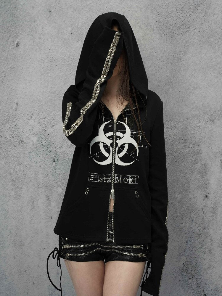 Rivet Radiation Print Cardigan【s0000016944】