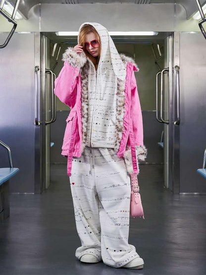 Leopard Print Paneled Denim Jacket【s0000014640】