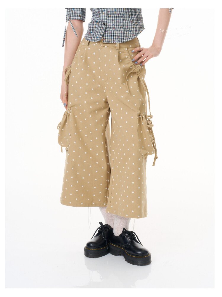 Polka Dot Wide Leg Workwear Slacks【s0000016604】