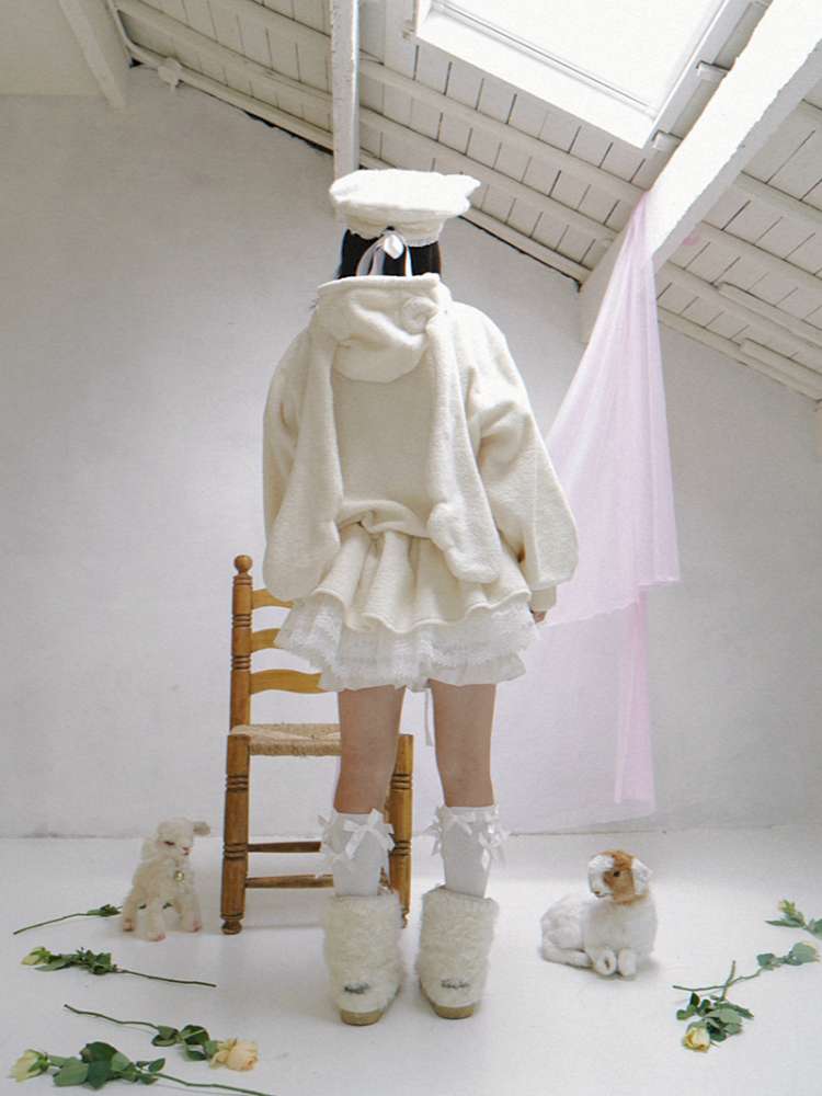 Plush Angel Ears Low Waist Dress【s0000014941】